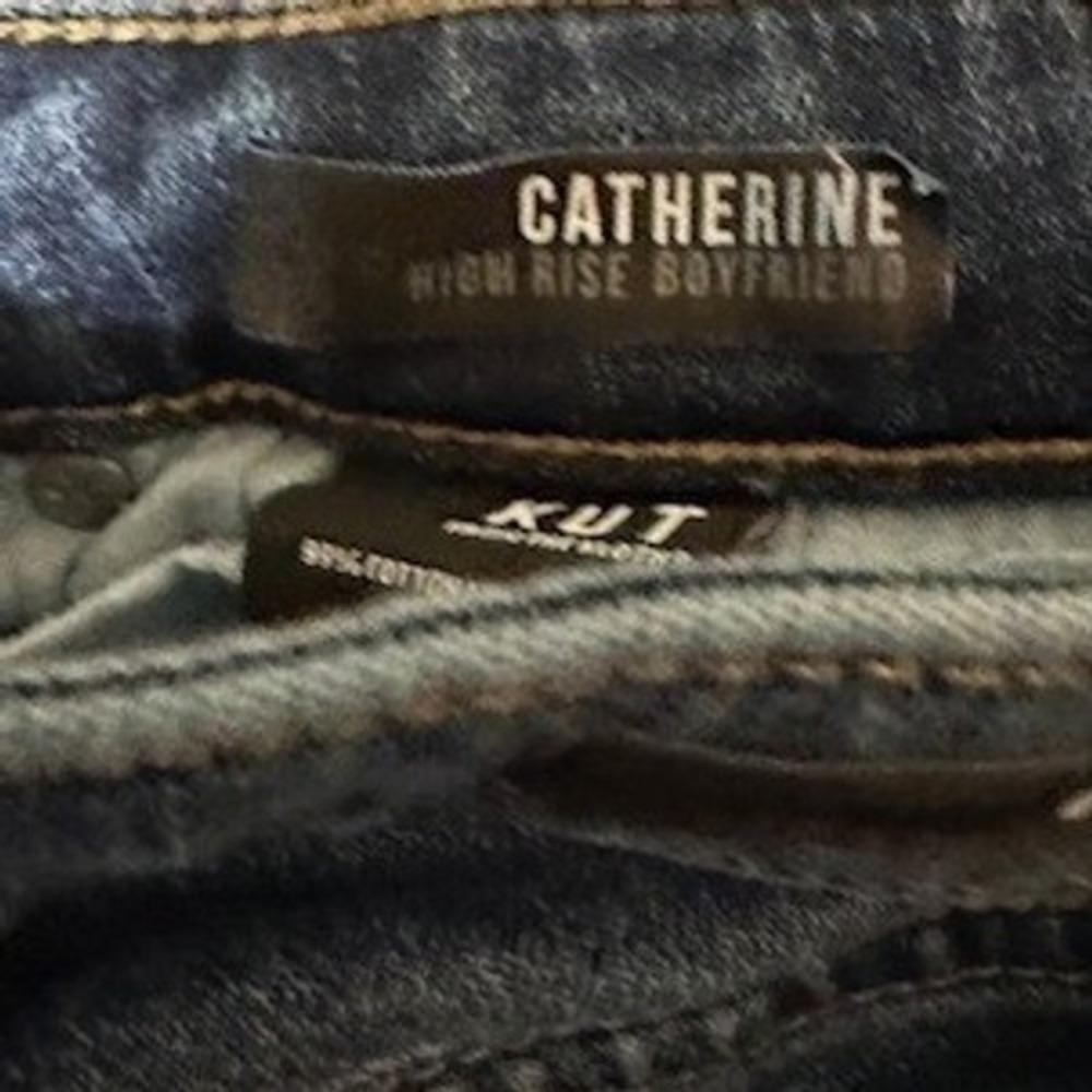 KUT from the Kloth Jeans Womens 2 Catherine High Rise Boyfriend Blue Distressed - Picture 8 of 13